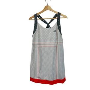 New Balance Printed Tournament Women's Tennis Gray Tank Dress Size Large